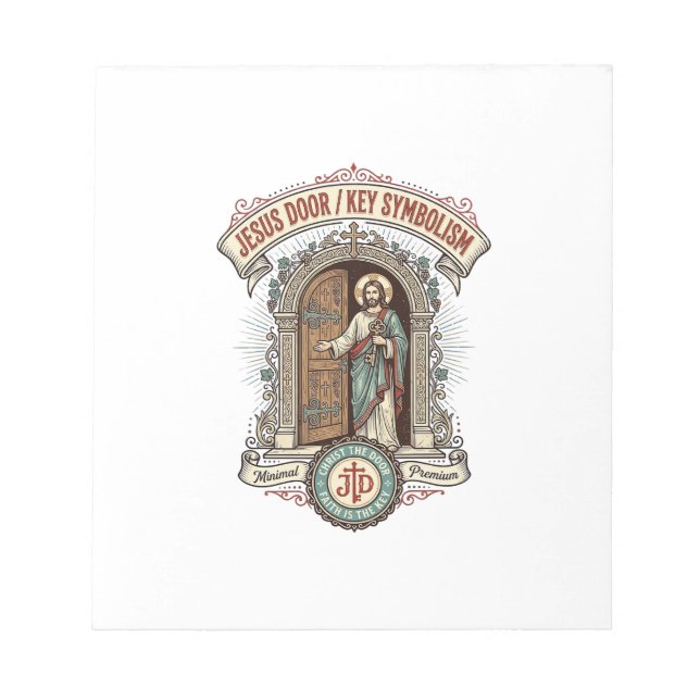 Bloc-note Symbolisme de la clé de la porte de Jésus Symbolis (Devant)