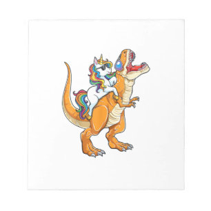 Bloc-note T rex à cheval Licorne Hommes Femmes Dinosaure Drô