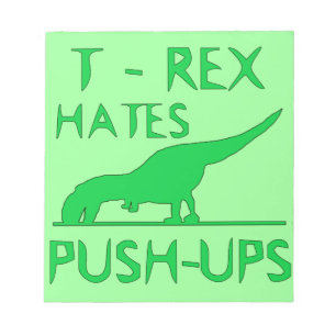 Bloc-note T REX HATTE PUSHUPS Funny Dino Design