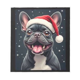 Bloc-note T-Shirt à manches longues pour Noël Bouledogue Fra