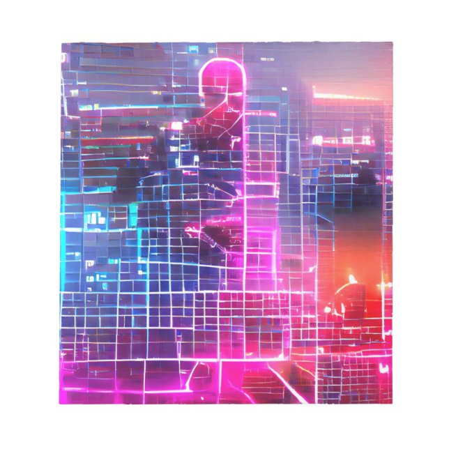 Bloc-note T-shirt art néon Abstrait (Devant)