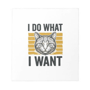 Bloc-note T-shirt avec gravure vintage de chat drôle je fais