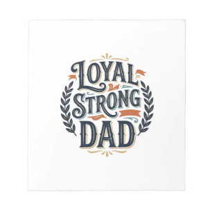 Bloc-note T-shirt avec gravure vintage Papa loyal et fort De