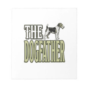 Bloc-note T-shirt avec gravure vintage Terrier Dog Father_