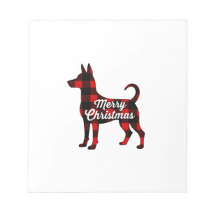 Bloc-note T-Shirt Cadeau à Carreaux Pomsky Noël Maman Papa (