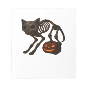 Bloc-note T-shirt classique cadeau Halloween squelette de ch