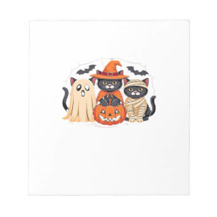 Bloc-note T-Shirt classique chat citrouille fantôme mignon H