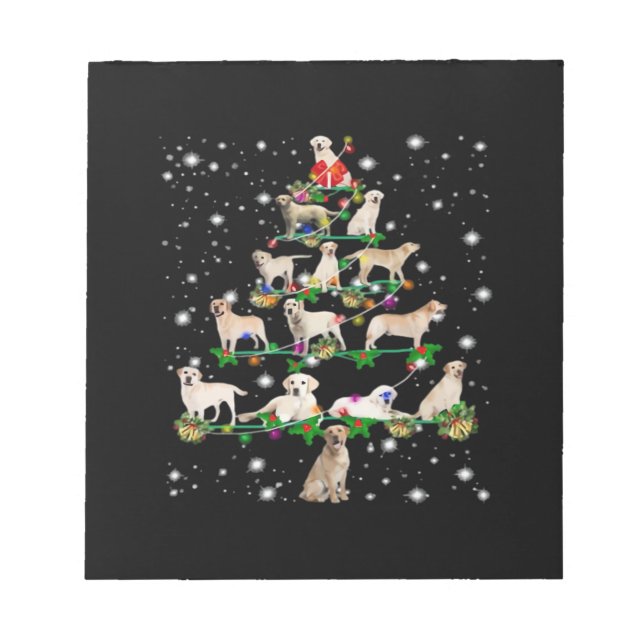 Bloc-note T-shirt classique drôle de Labrador Retriever arbr (Devant)