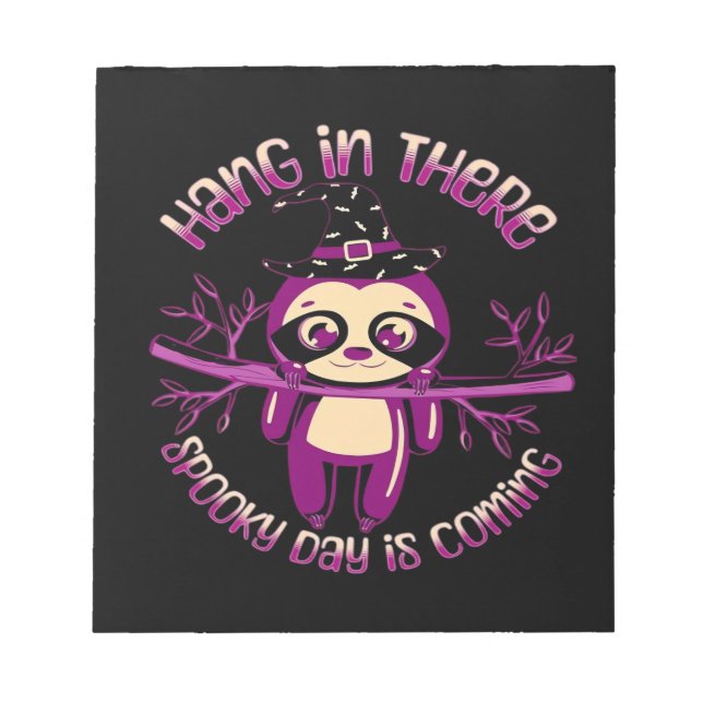 Bloc-note T-shirt classique Halloween Sloth (ver.1) (Devant)
