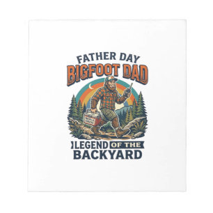 Bloc-note T-shirt Collations de Papa Bigfoot de la Fête des