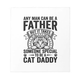 Bloc-note T-Shirt D avec citation de père papa chat gravure