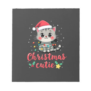 Bloc-note T-shirt de Noël pour hommes avec des chats mignons