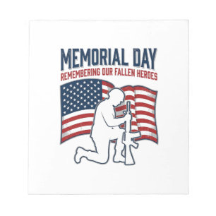 Bloc-note T-shirt de soldat patriotique Jour du Souvenir Hér