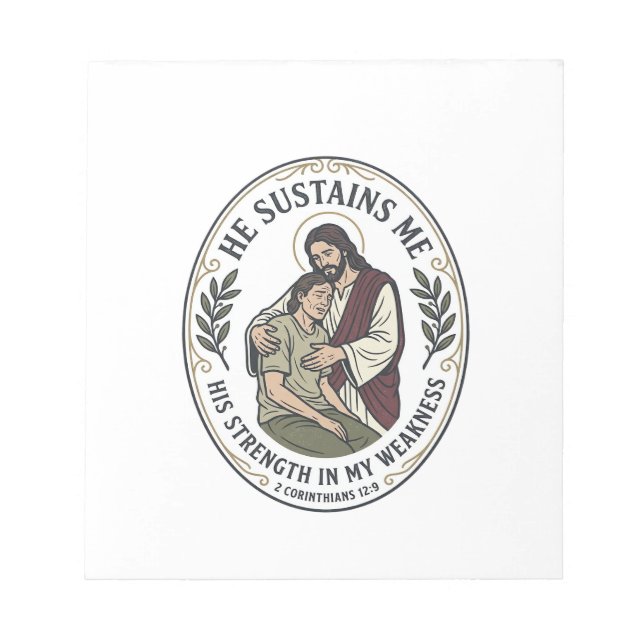 Bloc-note T-Shirt Encouragement de Jésus pour Maladie Chroni (Devant)