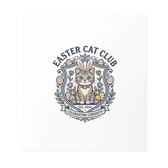 Bloc-note T-shirt graphique de chat de Pâques - Easter Cat C (Devant)