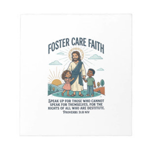 Bloc-note T-shirt graphique Jésus Adoption Foster Care Chrét