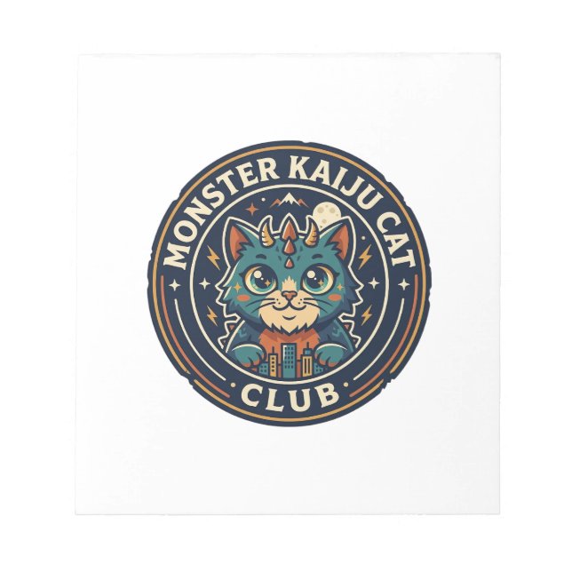 Bloc-note T-shirt graphique Monster Kaiju Cat - Art Monster  (Devant)