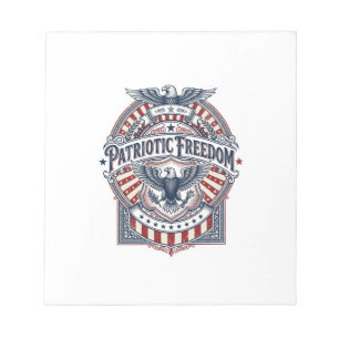 Bloc-note T-Shirt Graphique Vectoriel USA Foi Patriotique Av