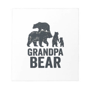 Bloc-note T-shirt ours ours papy vintage gravure famille our