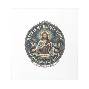 Bloc-note T-Shirt Technicien Ongles Jésus Artiste Ongles Ins