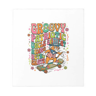 Bloc-note T-Shirt Typographie Rétro Chat Oncle Sam Patriotiq