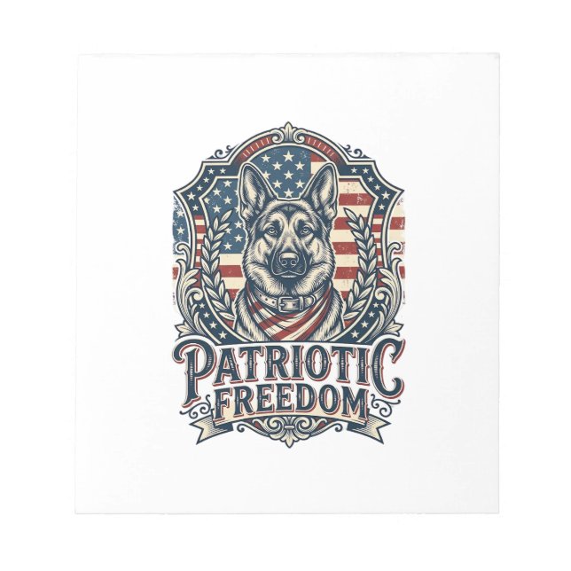Bloc-note T-shirt vectoriel graphique patriotique Berger All (Devant)
