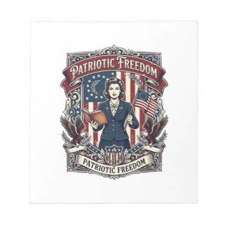 Bloc-note T-shirt vectoriel graphique pour enseignant patrio
