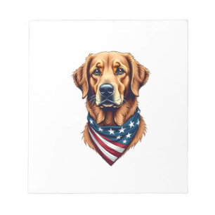 Bloc-note T-shirt vintage avec foulard patriotique pour Gold