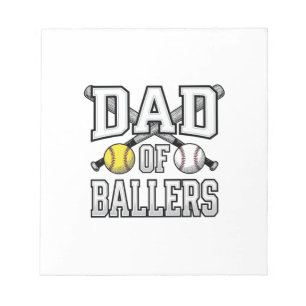 Bloc-note T-shirt vintage baseball softball pour papa de jou