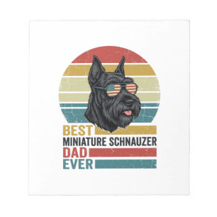 Bloc-note T-shirt vintage patriotique papa Schnauzer miniatu
