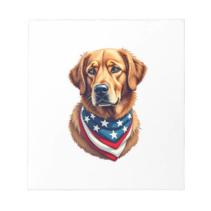 Bloc-note T-shirt vintage retriever golden tout américain