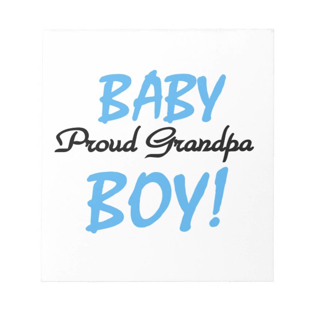 Bloc-note T-shirts et cadeaux pour bébé grand-père fier (Devant)