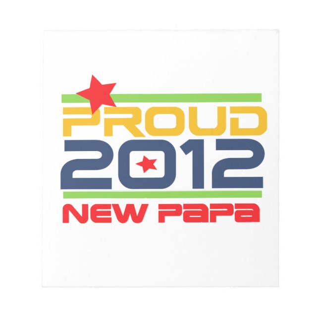 Bloc-note T-shirts et cadeaux Proud New Papa 2012 (Devant)