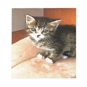 Bloc-note Tabby Cat Kitten Portrait pour animaux