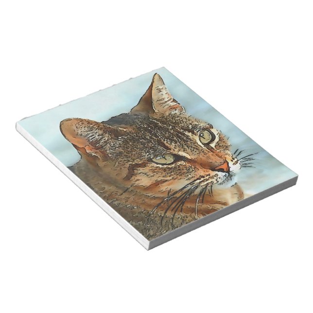 Bloc-note Tabby Cat RB Style Dessin Artistique (Incliné)