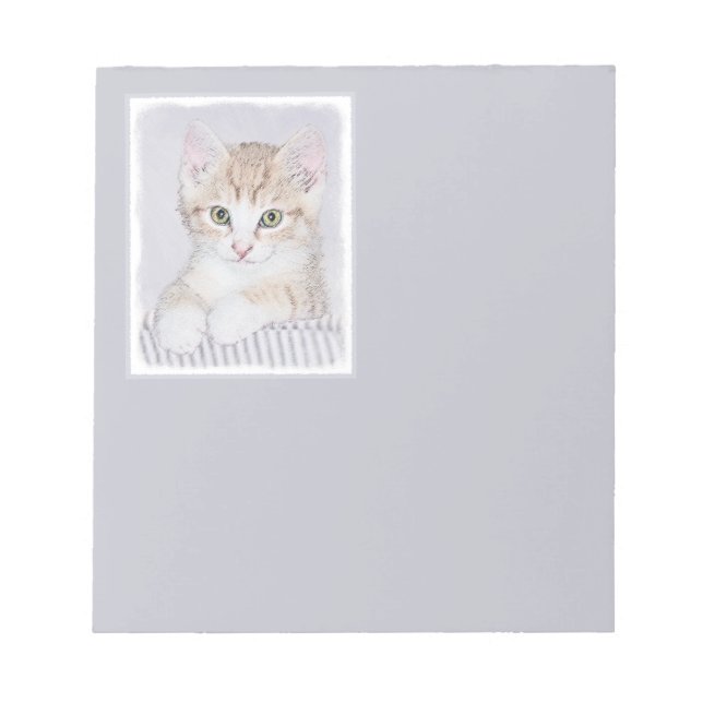 Bloc-note Tabby Orange Kitten Peinture - Art Chat original (Devant)