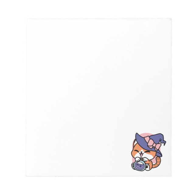 Bloc-note Tabby Witch Brew – Cute Halloween Cat Design (Devant)