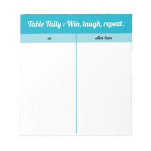 Bloc-note Table Bleue Bleu Moderne Tally