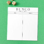 Bloc-note Table Bunco simple noir et blanc<br><div class="desc">Jetez une feuille sur chaque table pour la personne qui tient le compte de la partition et rationalisez votre jeu Bunco avec ceux-ci prêts à aller et facile à utiliser des feuilles de déchirement.</div>
