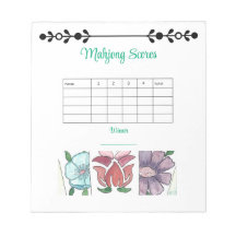 table de score de mahjong tuiles de fleurs