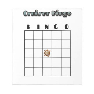 Bloc-note Tableau de bingo de croisière personnalisable