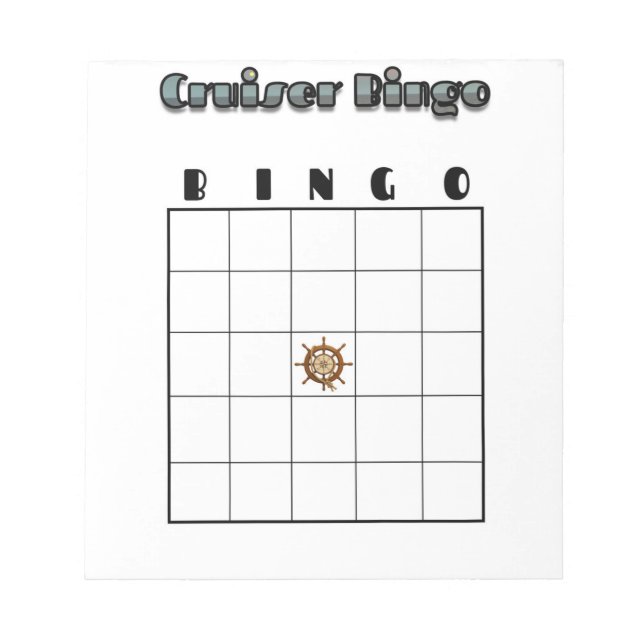 Bloc-note Tableau de bingo de croisière personnalisable (Devant)