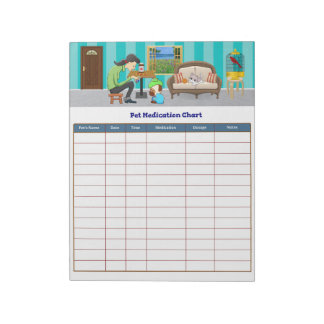 Bloc-note Tableau de Médicaments pour Animaux ComfyPaws