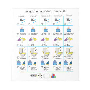 Bloc-note Tableau de Récompense Corvées Après l'école Devoir