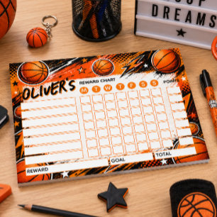 Bloc-note Tableau de Récompenses Basketball Tableau Personna