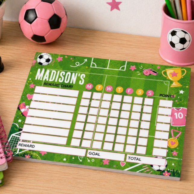 Bloc-note Tableau de Récompenses Football Tableau Personnali (Créateur téléchargé)