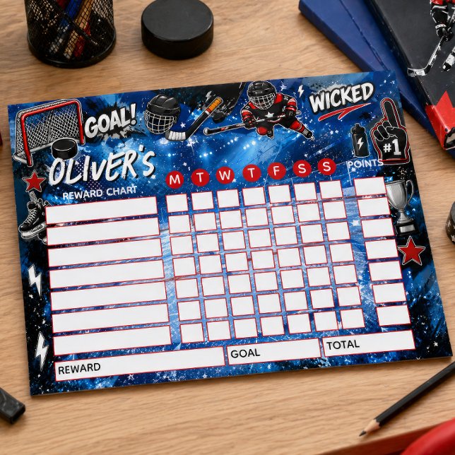 Bloc-note Tableau de Récompenses Hockey sur Glace Tableau Pe (Créateur téléchargé)
