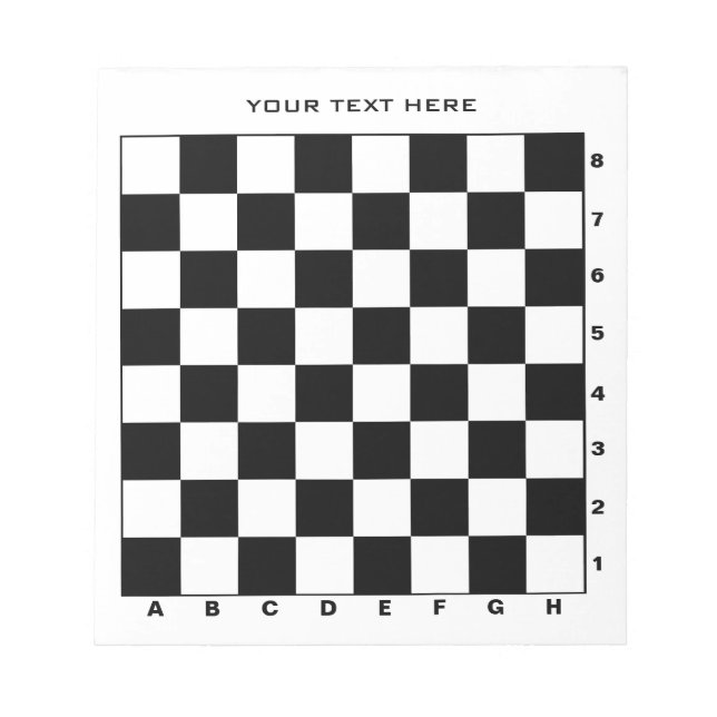 Bloc-note Tableau d'échecs professionnel avec chiffres et le (Devant)