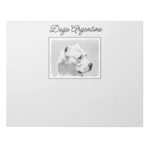 Bloc-note Tableau Dogo Argentino - Art Chien original
