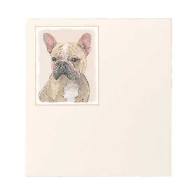 Bloc-note Tableau Français Bulldog (Sable) - Joli Original D (Devant)